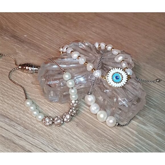 CURATED Bundle lot 3 bracelets stacking layering statement boho - Picture 1 of 6